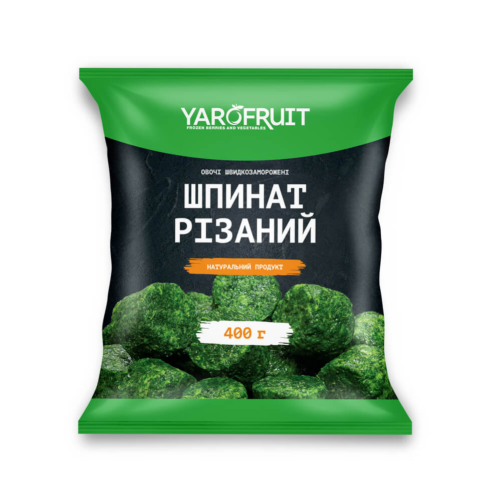 Шпинат Ярофрут Ярофрут Виробник заморожених: ягід, фруктів та овочів
