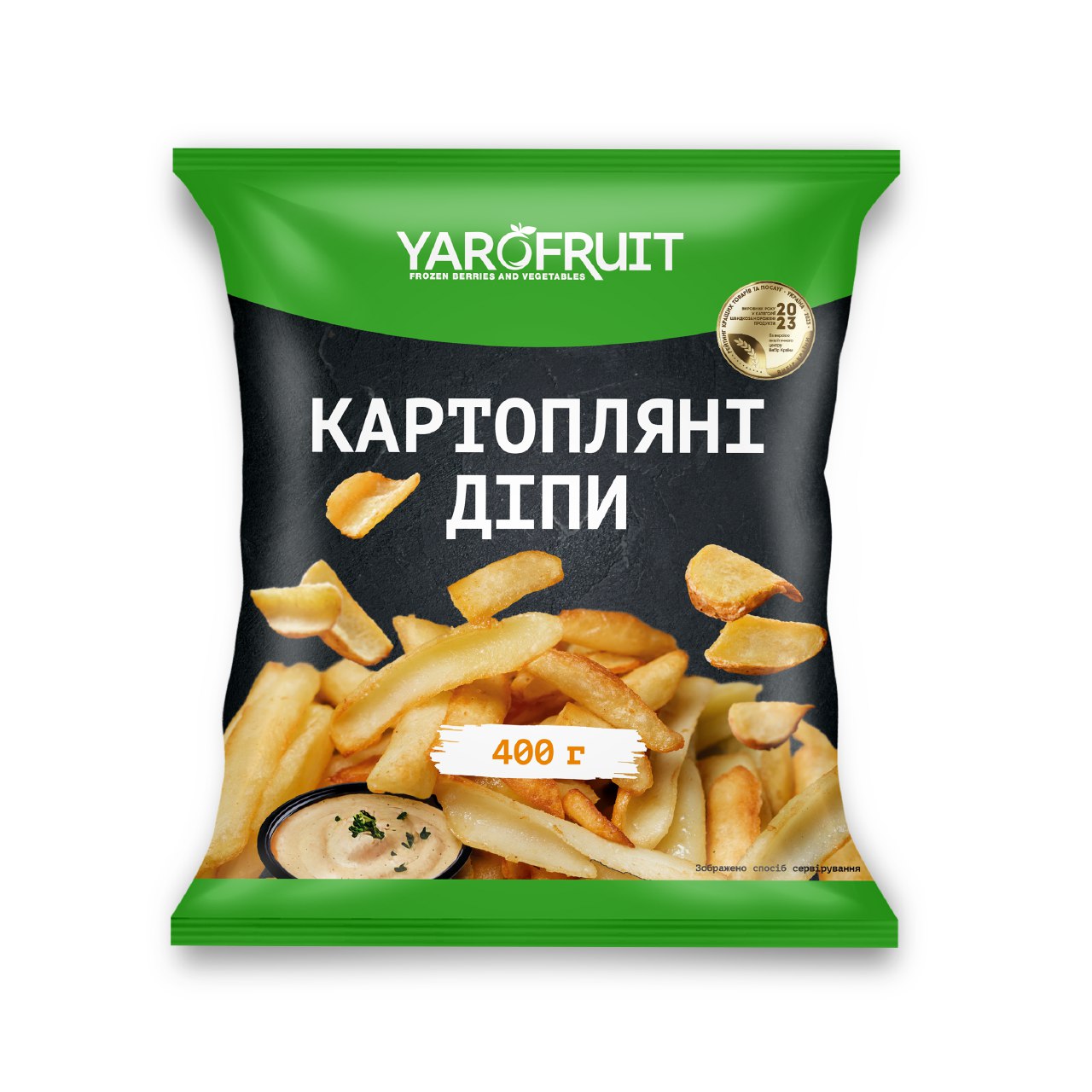 Картопляні Діпи заморожені Ярофрут 400г